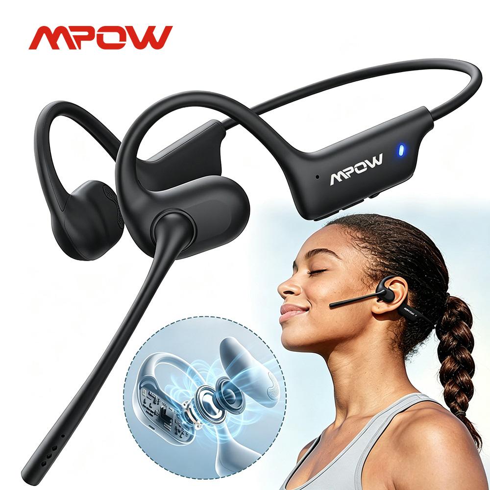 Bone Conduction Running Headphones - หูฟัง Mpow O1 แบบเปิดหูสำหรับเล่นกีฬา หูฟังไร้สายแบบ Air