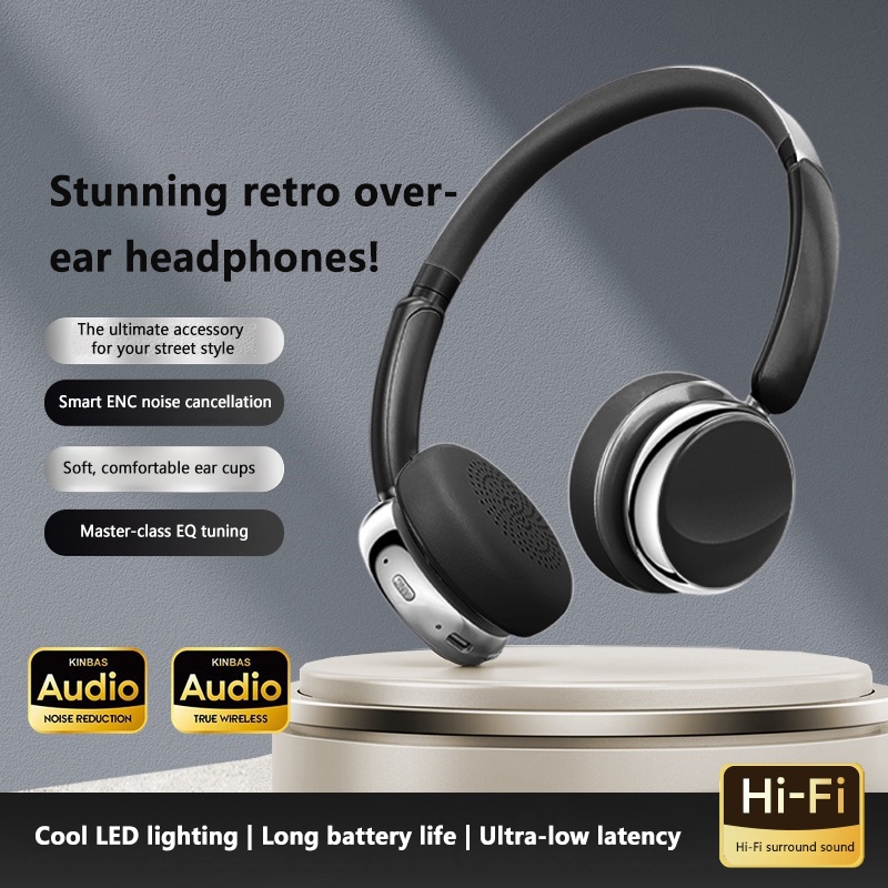 หูฟังบลูทูธไร้สายแบบครอบหูสไตล - Anc Wireless Over Ear Headphones บทวิจารณ์และราคา