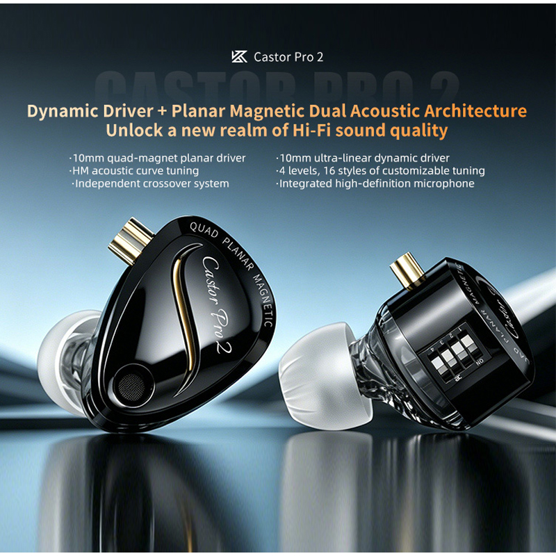 KZ Castor Pro 2 หูฟังแบบเสียบใ - Type C Wired Earphones With Mic บทวิจารณ์และราคา