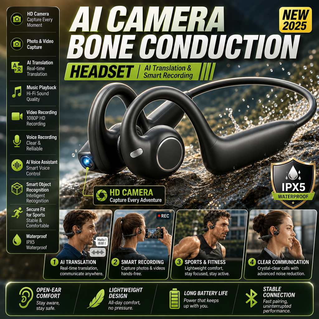 หูฟังแบบเสียบหู E12 ที่ใช้เทคโ - Bone Conduction Running Headphones บทวิจารณ์และราคา