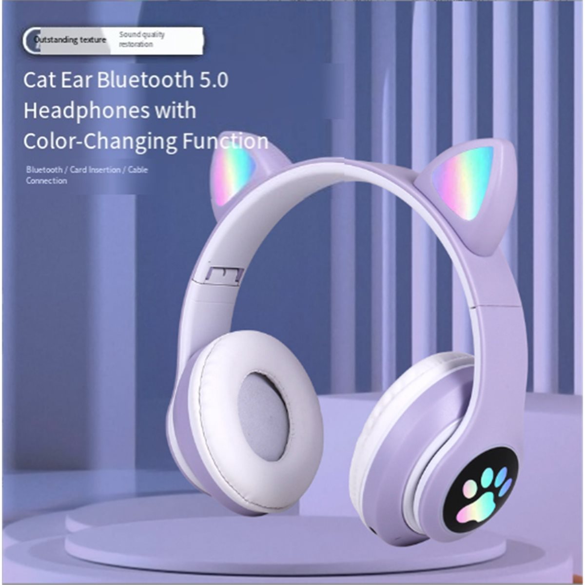 ชุดหูฟังบลูทูธ D1585 ดีไซน์น่า - Cat Ear Bluetooth Headset Led บทวิจารณ์และราคา