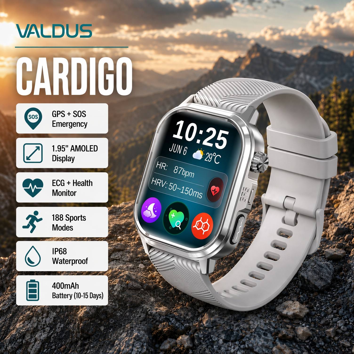 VALDUS CARDIGO สมาร์ทวอทช์ตรวจ - Smartwatches บทวิจารณ์และราคา