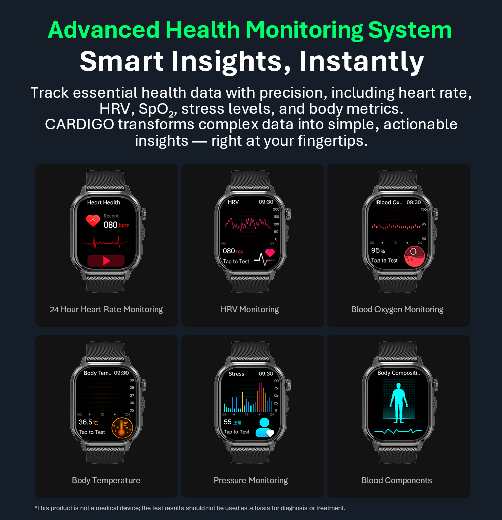 VALDUS CARDIGO สมาร์ทวอทช์ตรวจ - Smartwatches บทวิจารณ์และราคา