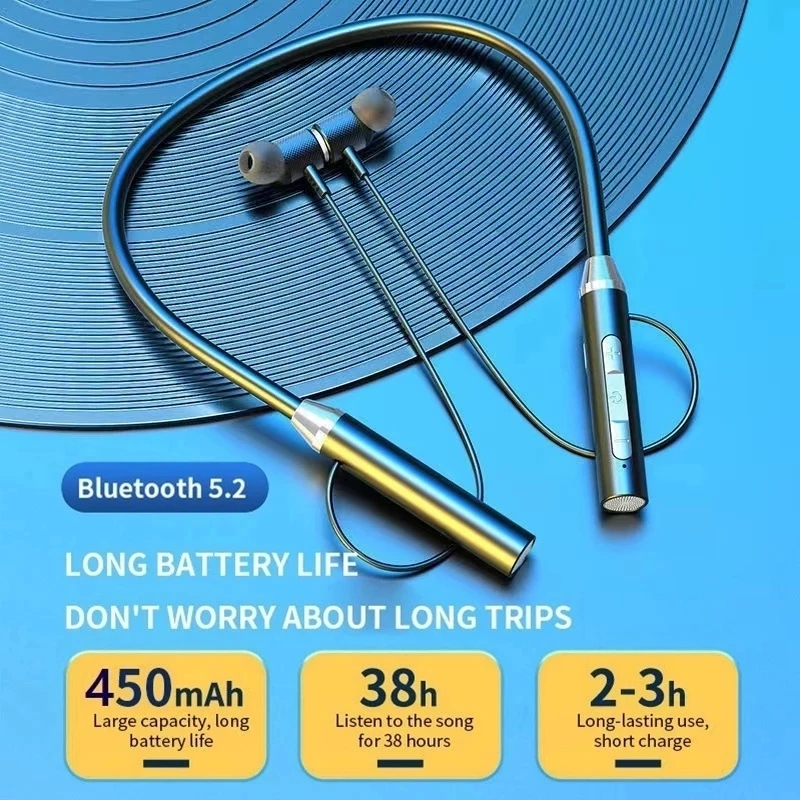 หูฟังไร้สายบลูทูธ5.2คล้องคอหูฟ - Magnetic Neckband Sports Earphones บทวิจารณ์และราคา