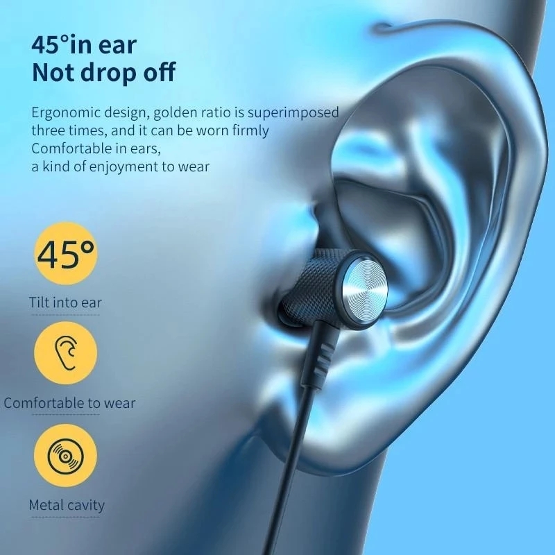 หูฟังไร้สายบลูทูธ5.2คล้องคอหูฟ - Magnetic Neckband Sports Earphones บทวิจารณ์และราคา