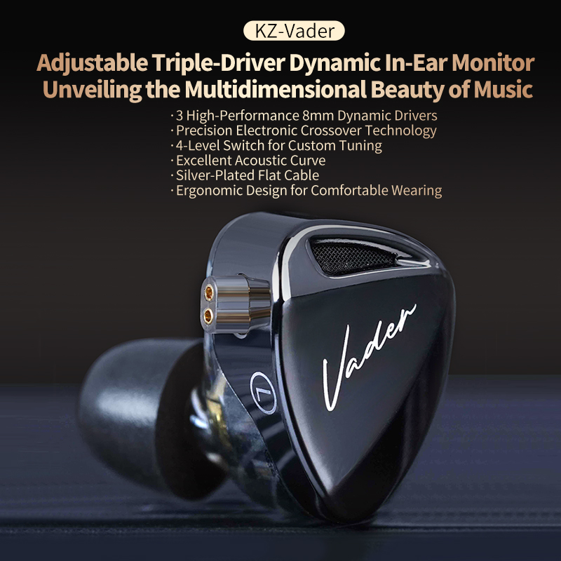 KZ Vader 3 ไดรเวอร์ไดนามิก หูฟ - In Ear Monitors For Singers บทวิจารณ์และราคา