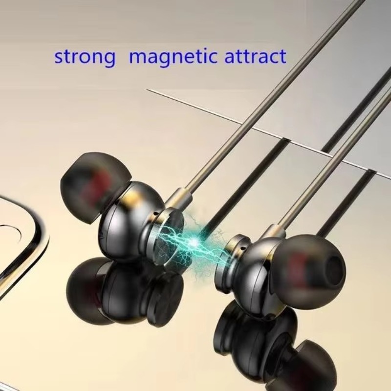 หูฟังบลูทูธแบบคล้องคอสำหรับเล่ - Magnetic Neckband Sports Earphones บทวิจารณ์และราคา
